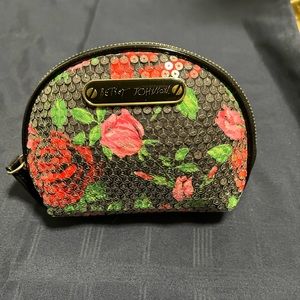 Multi-colored makeup bag